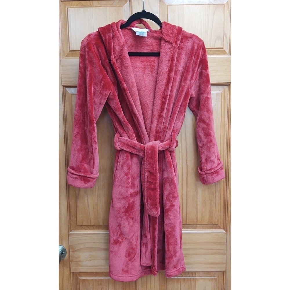 The Company Store Size XL Red Belted Soft  Children's Robe Hang Unisex